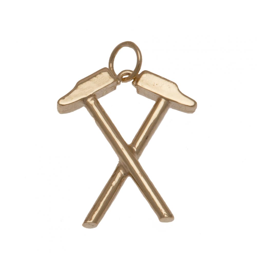 West Ham United 9ct Gold Pendant Hammers