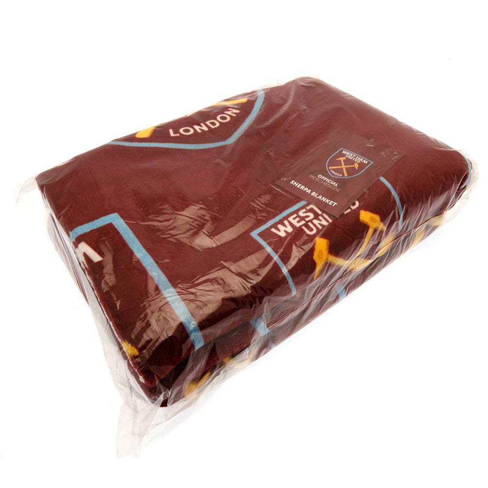 West Ham United Sherpa Fleece Blanket