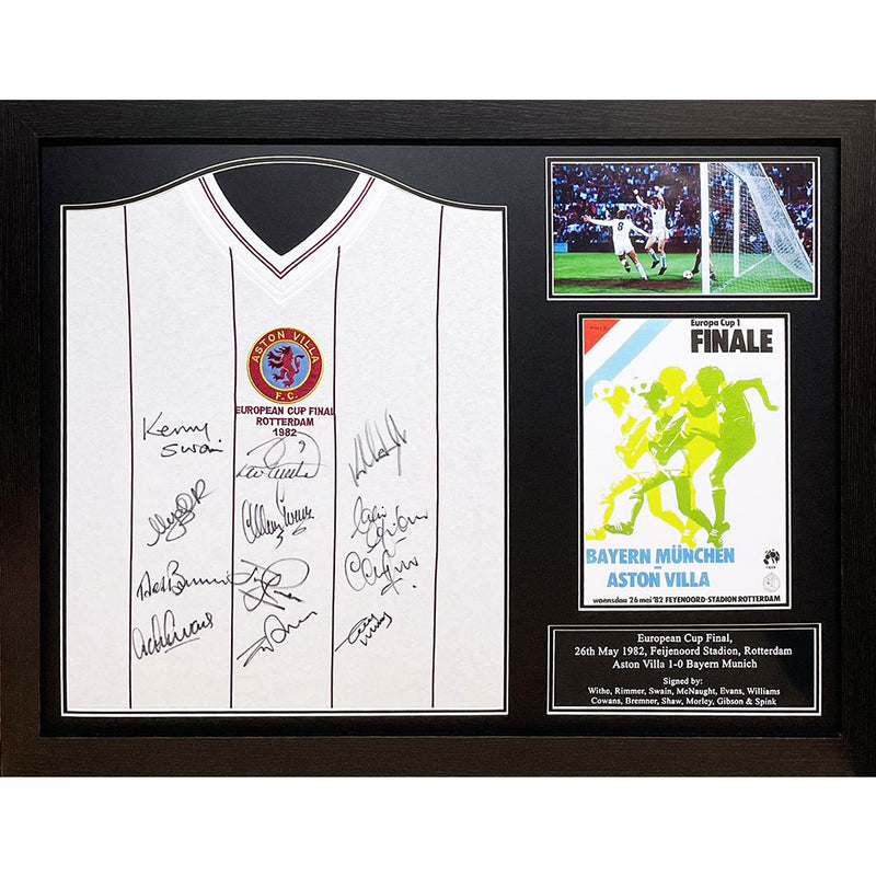 1982 European Cup Final Signed Aston Villa Shirt (Framed)