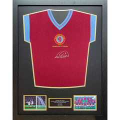 Withe Signed Aston Villa Shirt (Framed)
