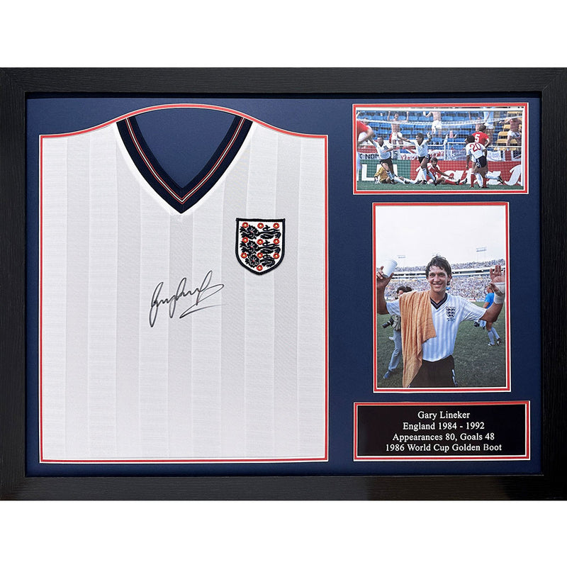 Lineker Signed England Shirt (Framed)