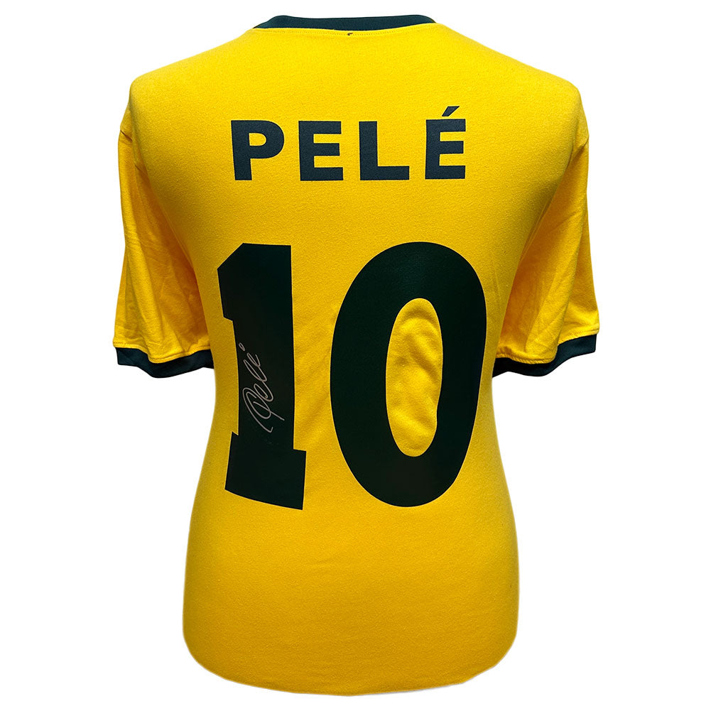 Pele Signed Brasil Shirt