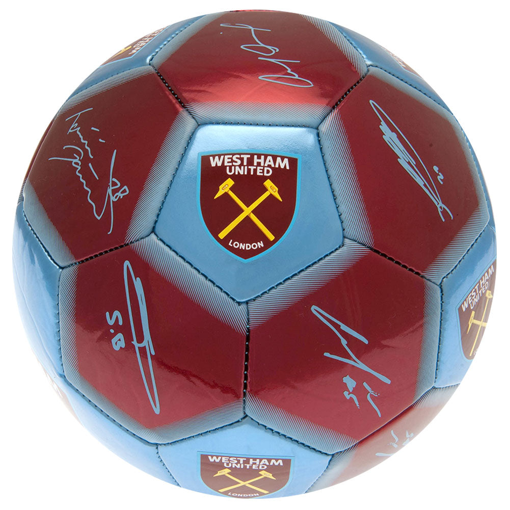 West Ham United Signature Football - 26 Panel - Size 5