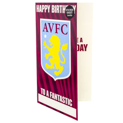 Aston Villa Personalised Birthday Card