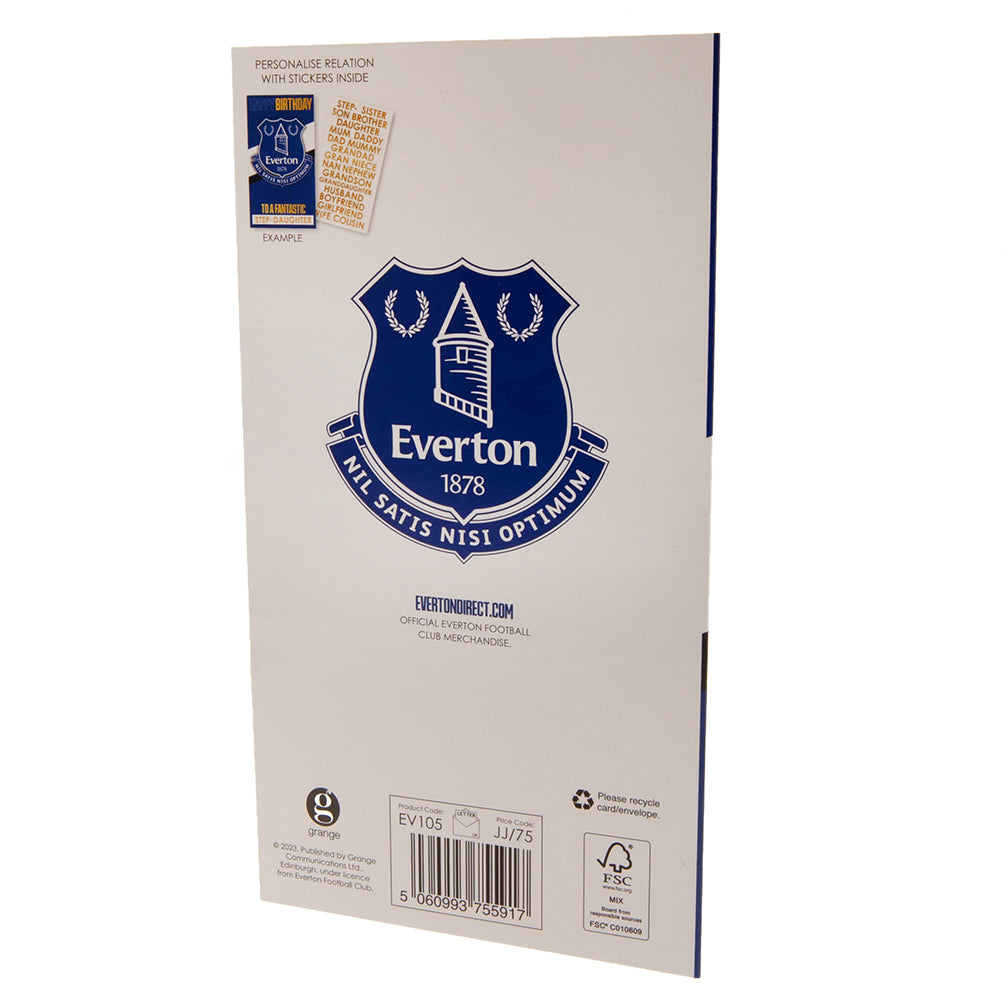 Everton Personalised Birthday Card