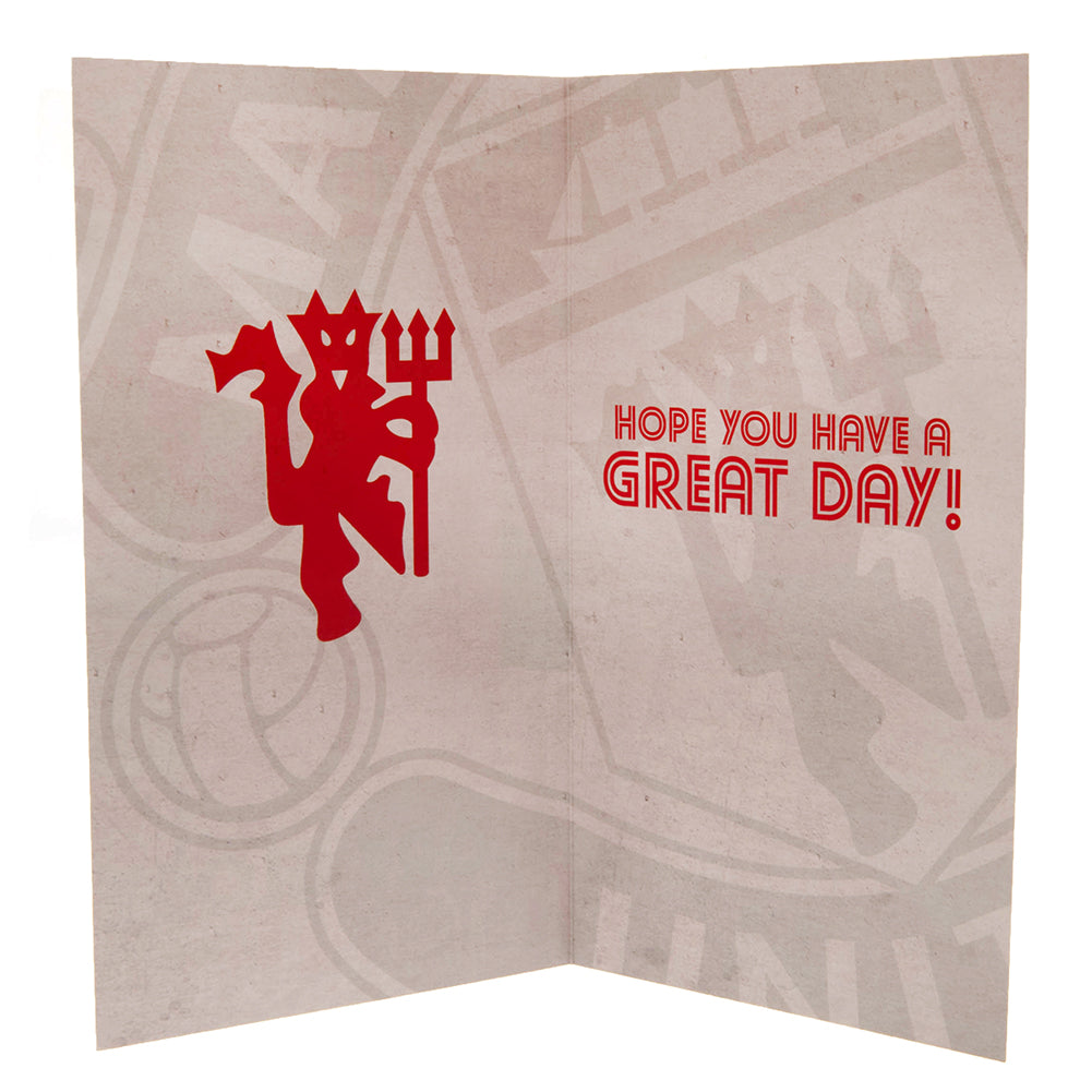 Manchester United Birthday Card - Retro Shirt