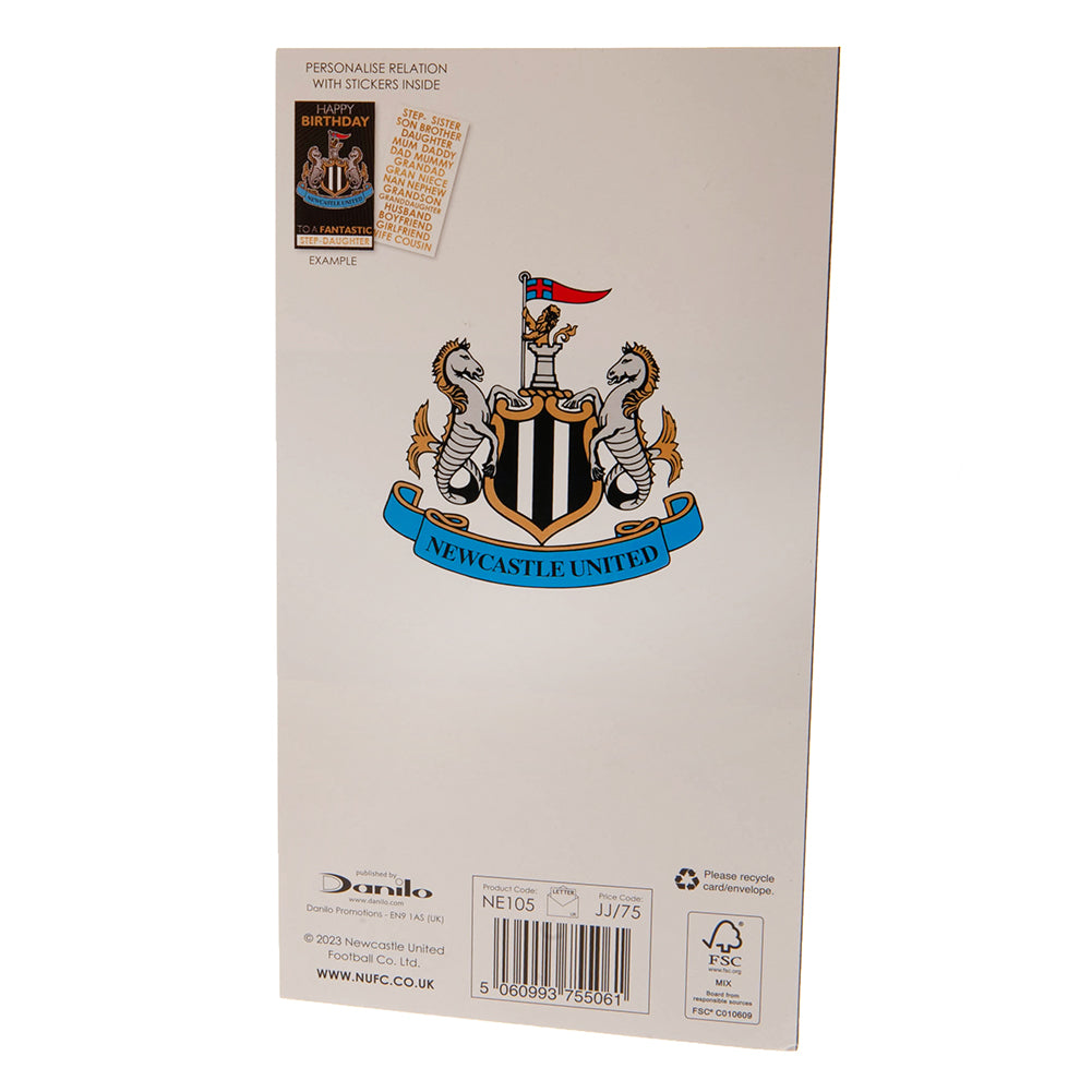 Newcastle United Personalised Birthday Card