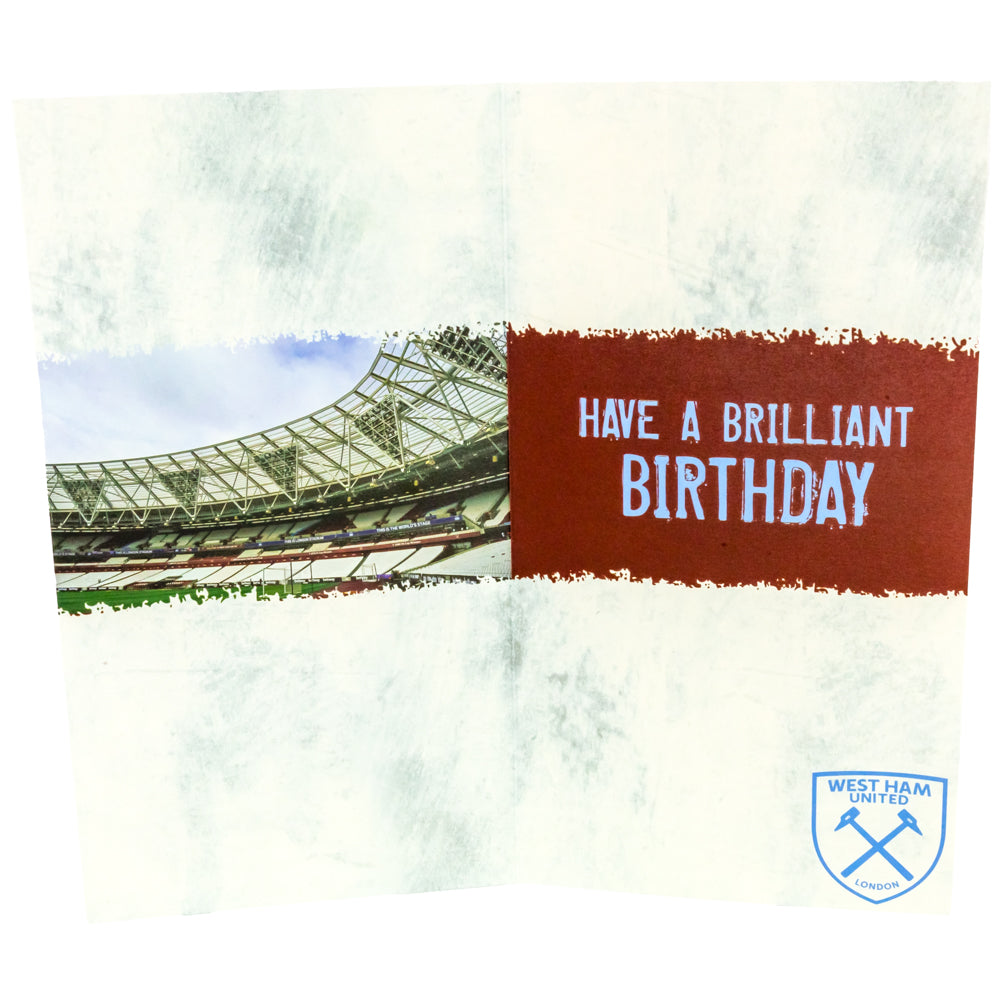 West Ham United Personalised Birthday Card