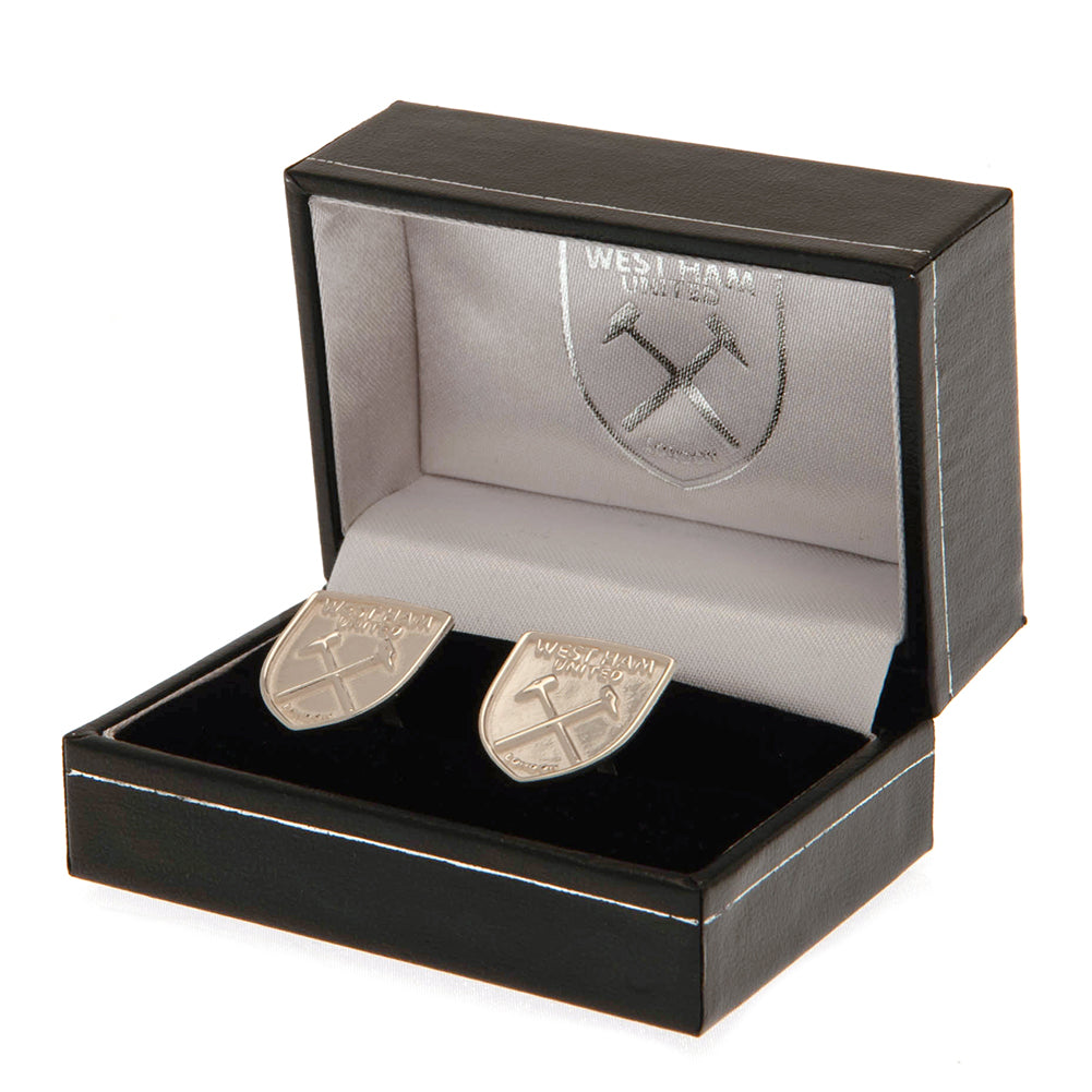 West Ham United Sterling Silver Crest Cufflinks