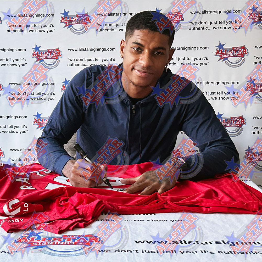 Bruno Fernandes & Rashford Signed Manchester United Shirts (Dual Framed)