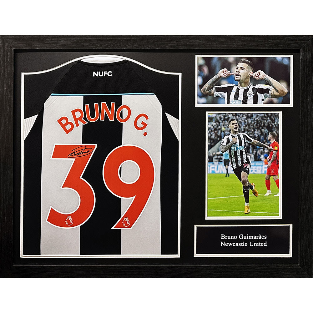 Guimaraes Signed Newcastle Shirt (Framed)