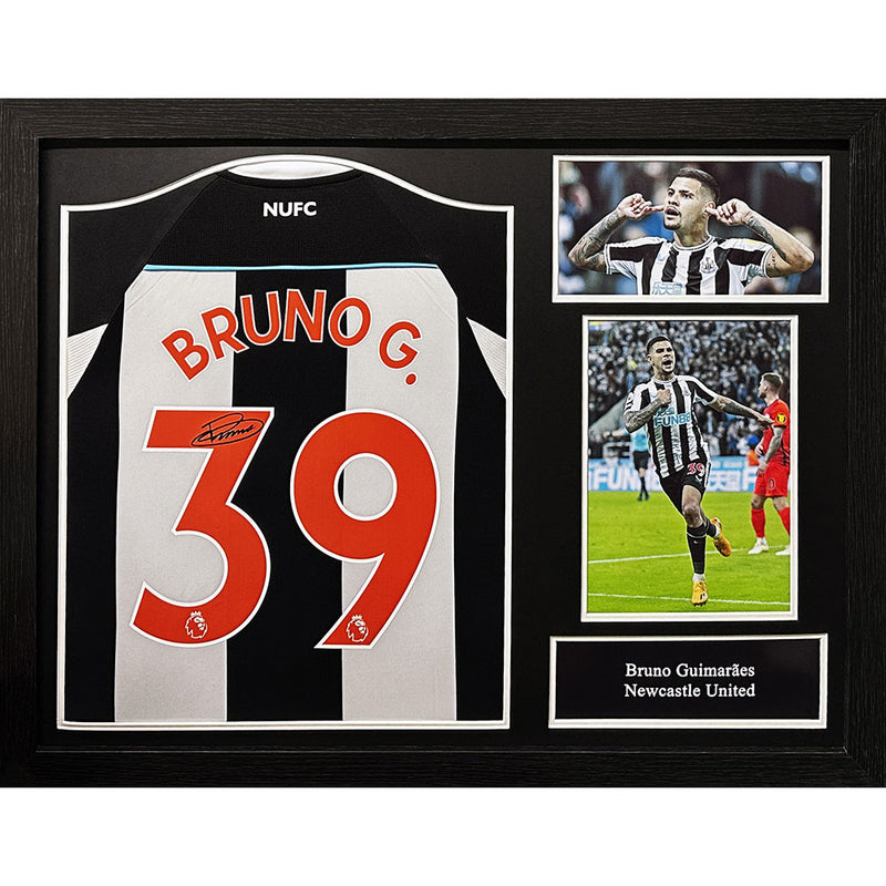 Guimaraes Signed Newcastle Shirt (Framed)