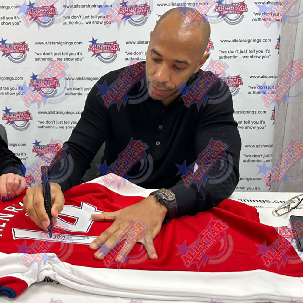 Bergkamp & Henry Signed Arsenal Shirts (Dual Framed)