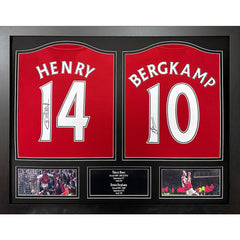 Bergkamp & Henry Signed Arsenal Shirts (Dual Framed)