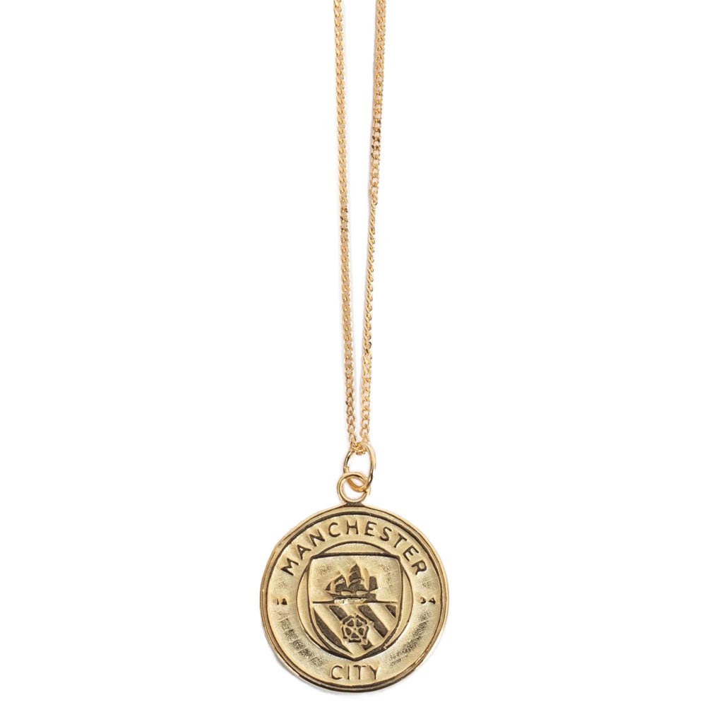 Manchester City 18ct Gold Plated Pendant & Chain