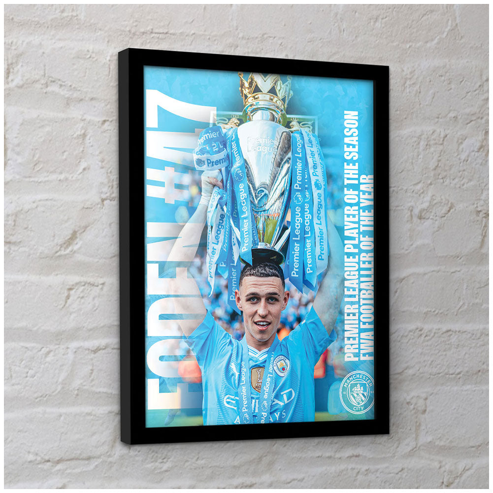 Manchester City Foden Framed Picture 16 x 12