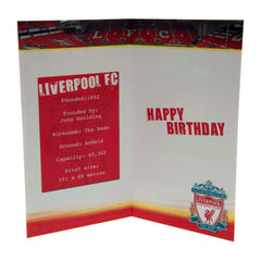 Liverpool FC Birthday Card No 1 Fan