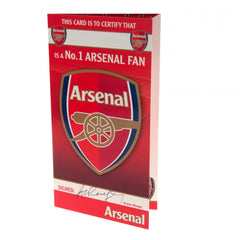 Arsenal FC Birthday Card No 1 Fan