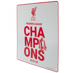 Liverpool FC Premier League Champions Metal Sign WT