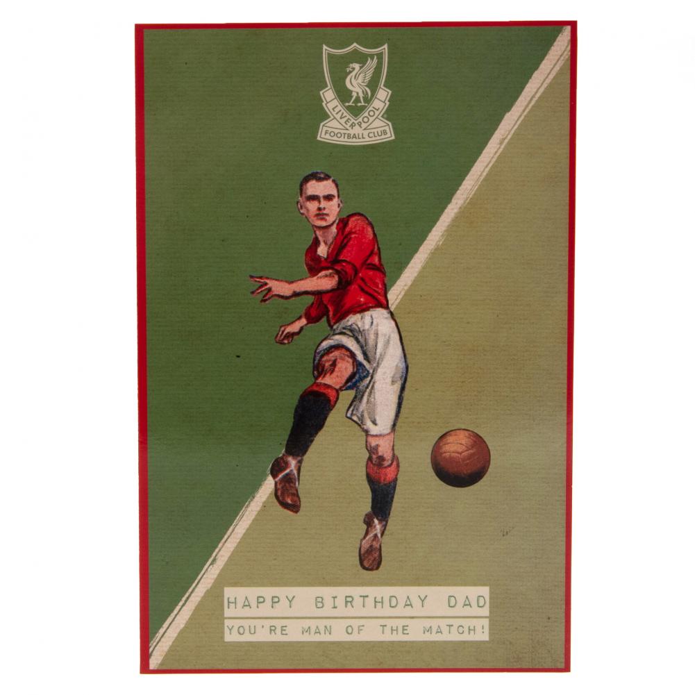 Liverpool FC Birthday Card Dad Retro