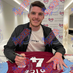 West Ham United FC Rice Signed Shirt (Framed)