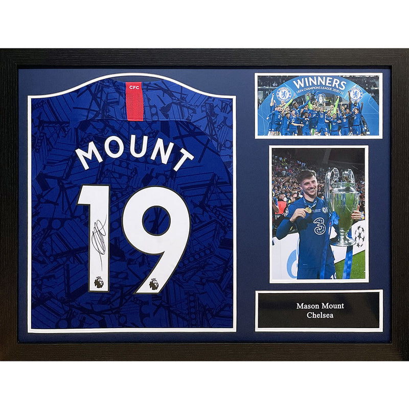 Chelsea FC Mount Signed Shirt (Framed)
