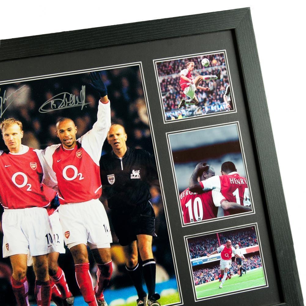 Arsenal FC Bergkamp & Henry Signed Framed Print