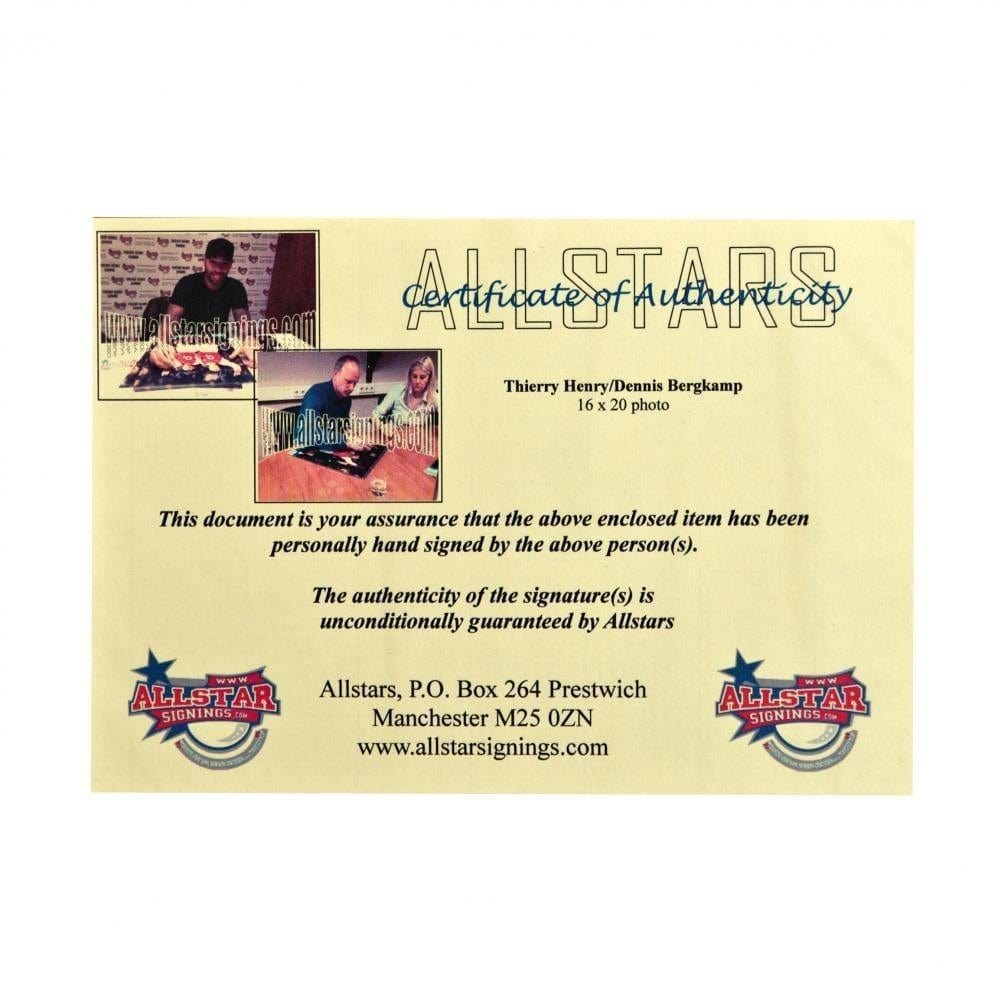 Arsenal FC Bergkamp & Henry Signed Framed Print