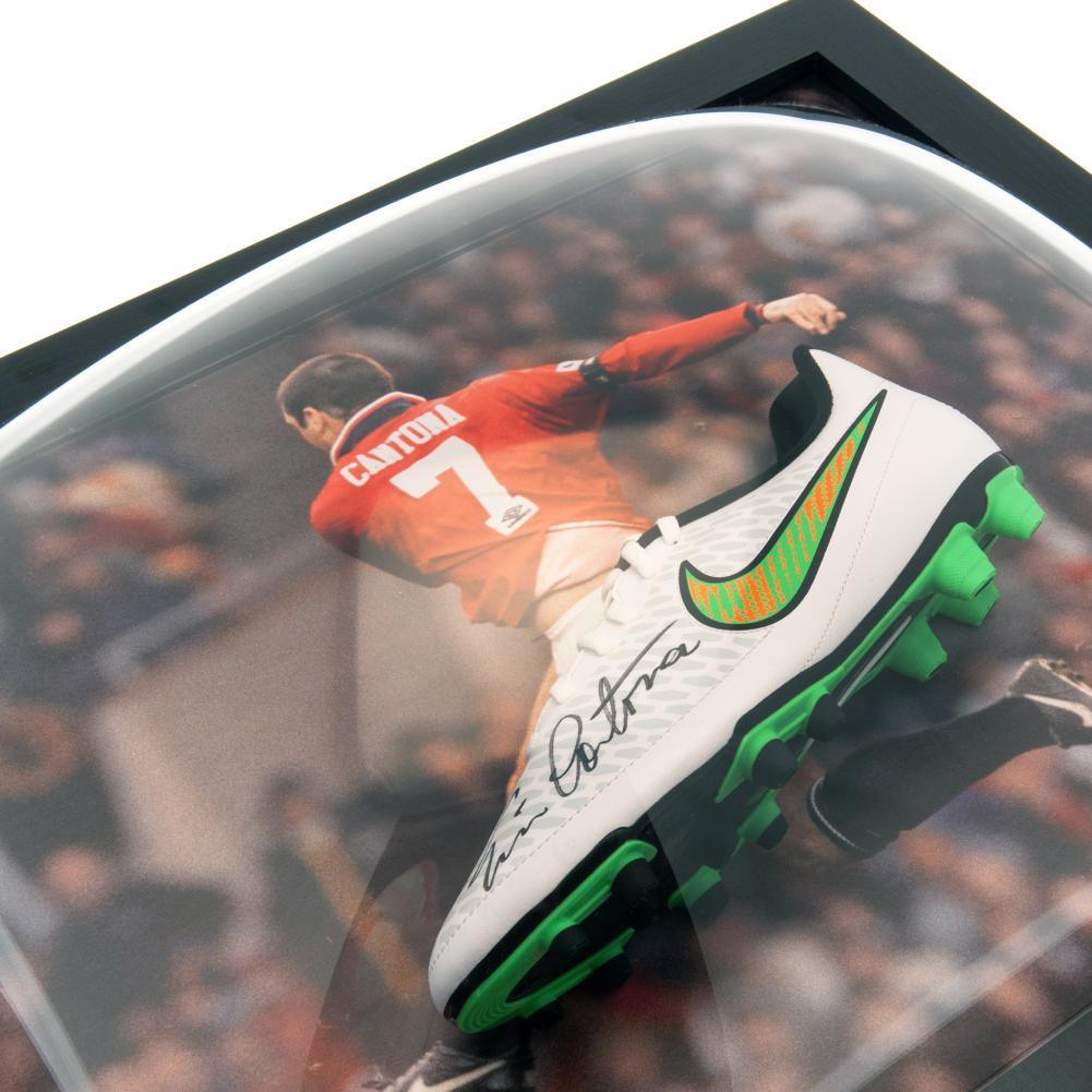 Manchester United FC Cantona Signed Boot (Framed)