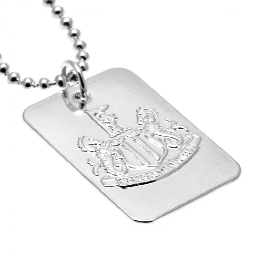 Newcastle United FC Silver Plated Dog Tag & Chain