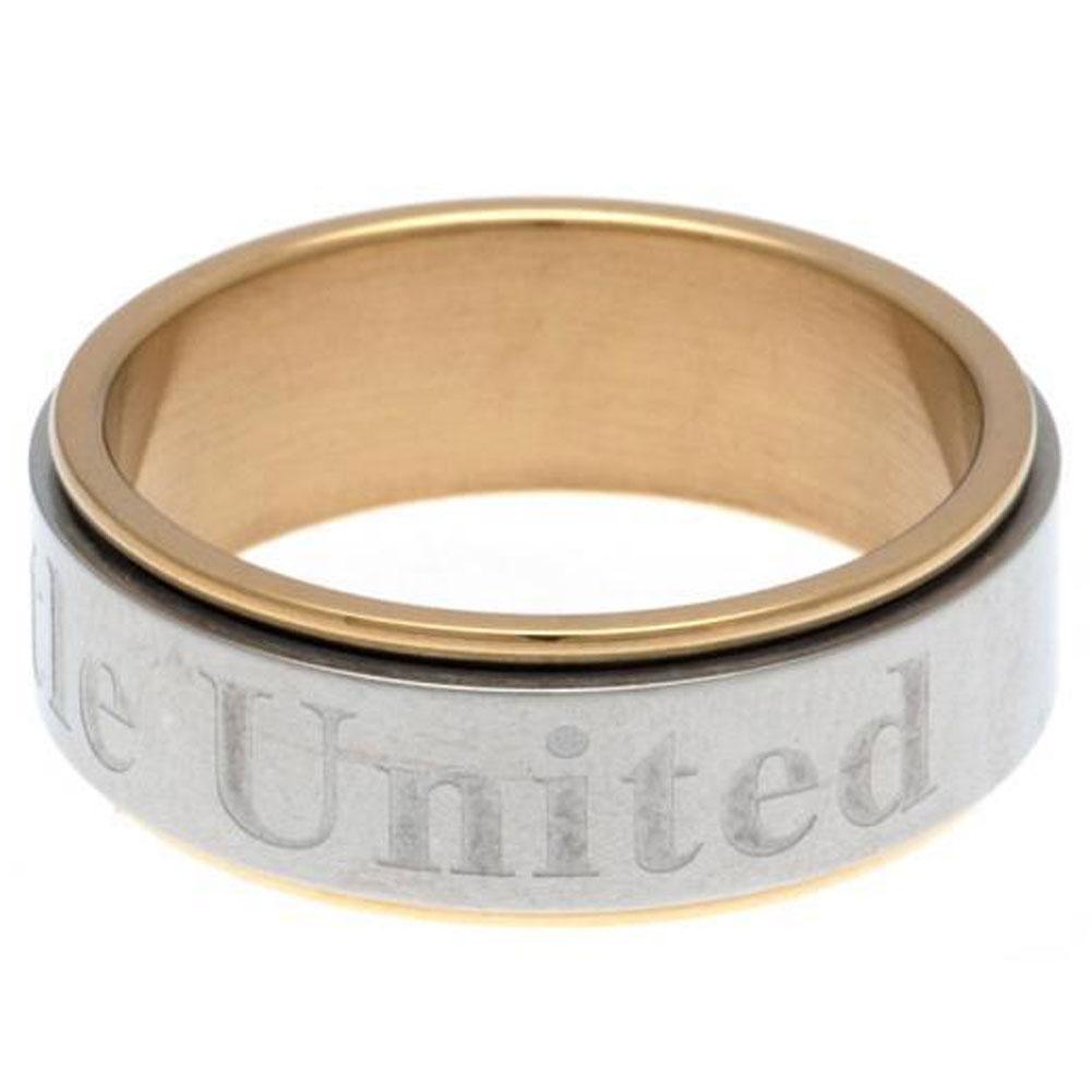 Newcastle United FC Bi Colour Spinner Ring