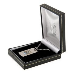Manchester City FC Colour Crest Dog Tag & Chain EC