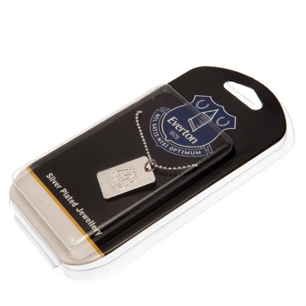 Everton FC Silver Plated Dog Tag & Chain