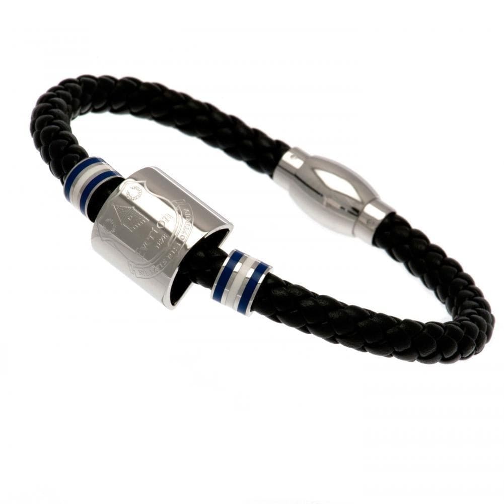 Everton FC Colour Ring Leather Bracelet