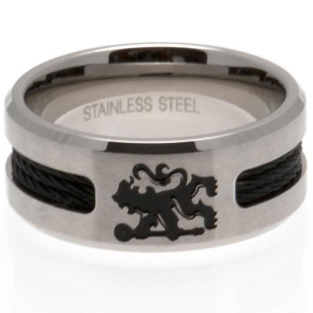 Chelsea FC Black Inlay Ring