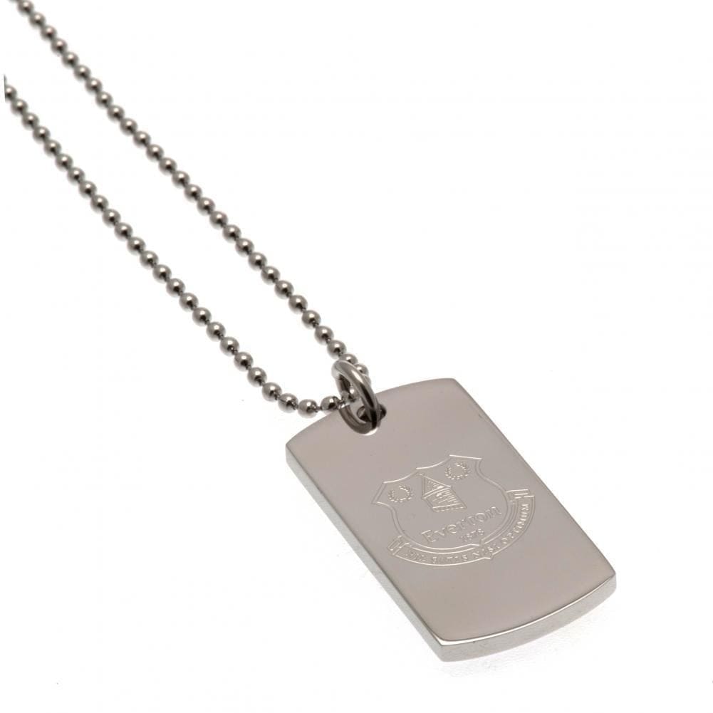 Everton FC Engraved Dog Tag & Chain