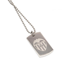 Valencia CF Engraved Dog Tag & Chain
