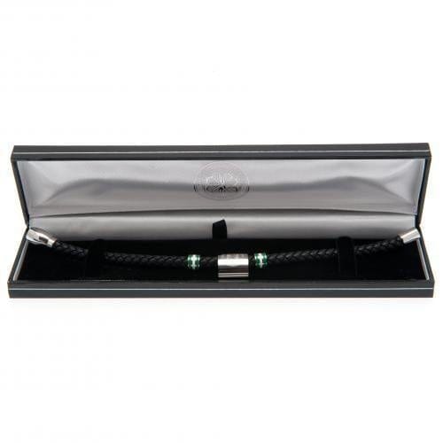 Celtic FC Colour Ring Leather Bracelet