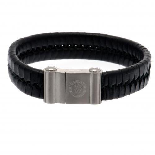Chelsea FC Single Plait Leather Bracelet