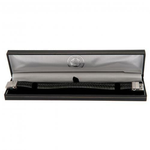 Leicester City FC Single Plait Leather Bracelet