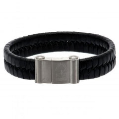 Nottingham Forest FC Single Plait Leather Bracelet