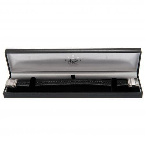 Rangers FC Single Plait Leather Bracelet