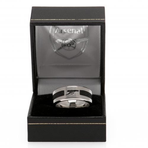 Arsenal FC Black Inlay Ring