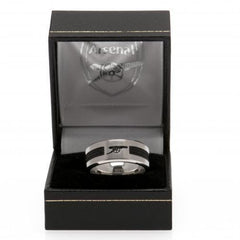 Arsenal FC Black Inlay Ring