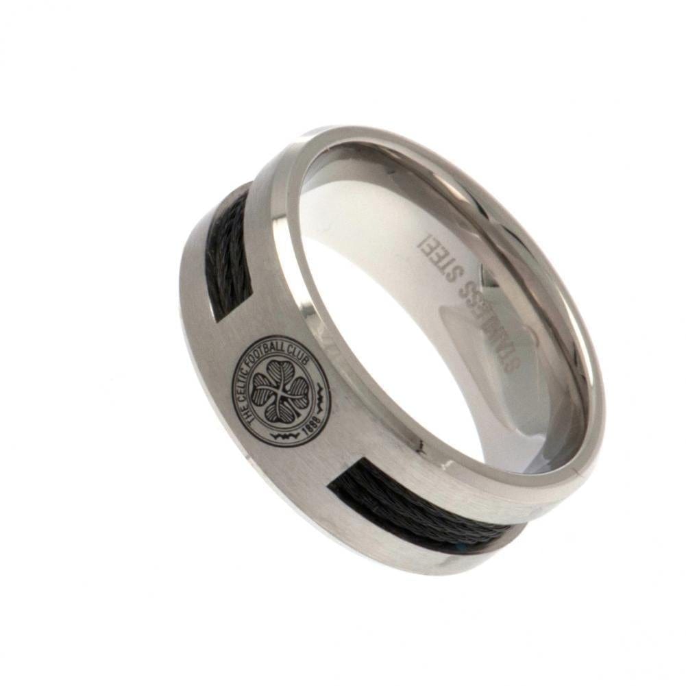 Celtic FC Black Inlay Ring