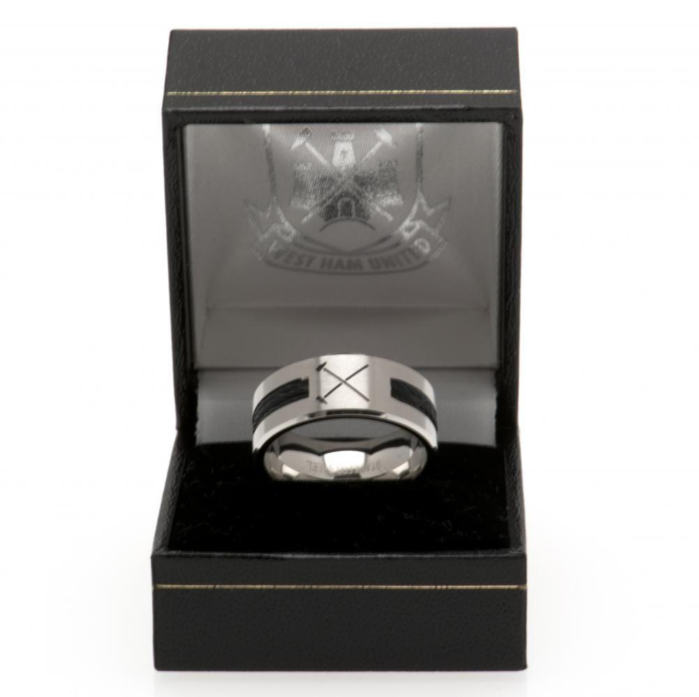 West Ham United FC Black Inlay Ring