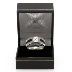 West Ham United FC Black Inlay Ring