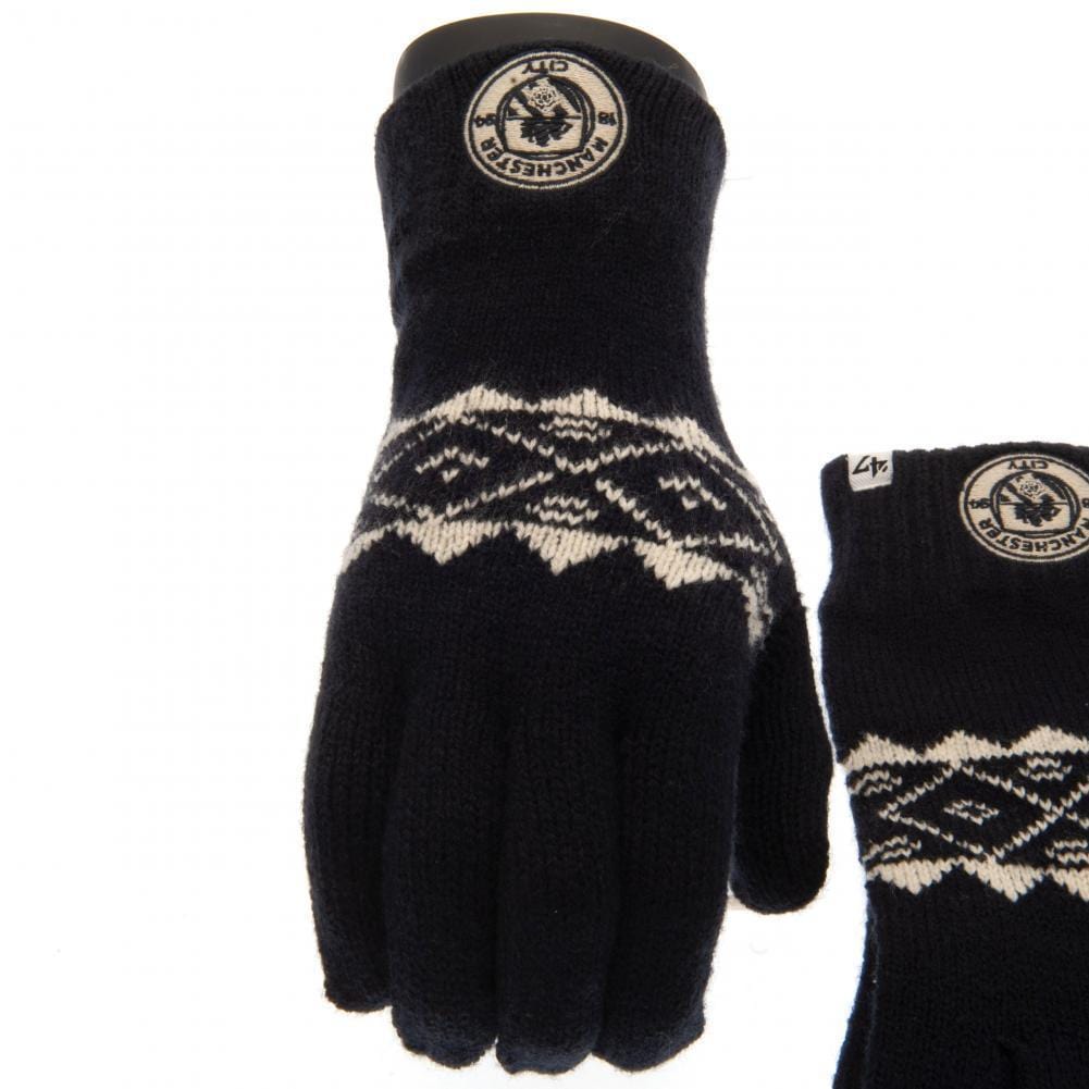 Manchester City FC Knitted Gloves Adult