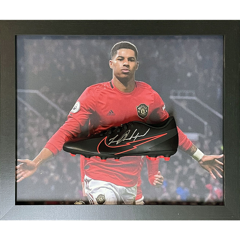 Manchester United FC Rashford Signed Boot (Framed)