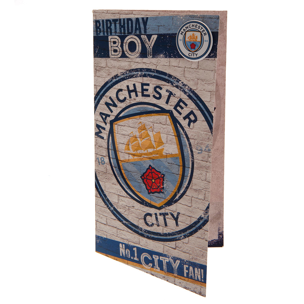 Manchester City FC Birthday Card Boy